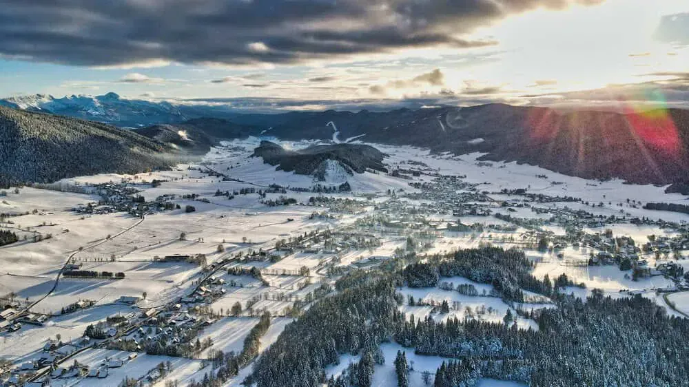 Vue aérienne d'Autrans - Vercors - France - aerial-view-of-autrans-vercors-france-6