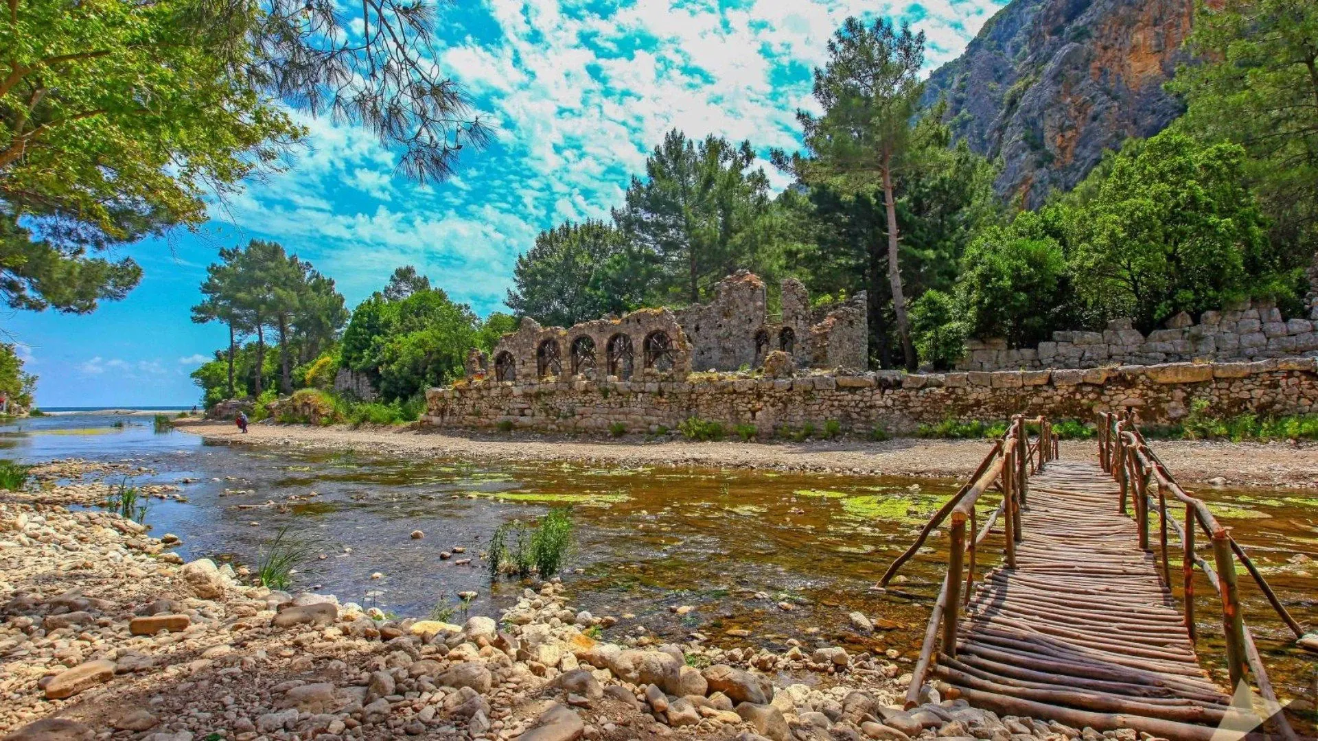 Baie et voiliers depuis la voie Lycienne - Turquie