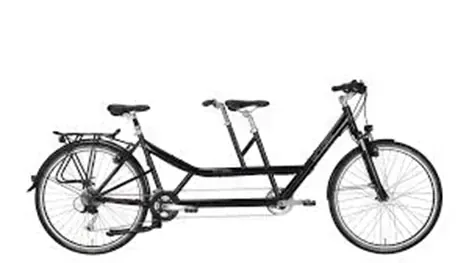 Velo tandem noir pour deux personnes - Pays-Bas