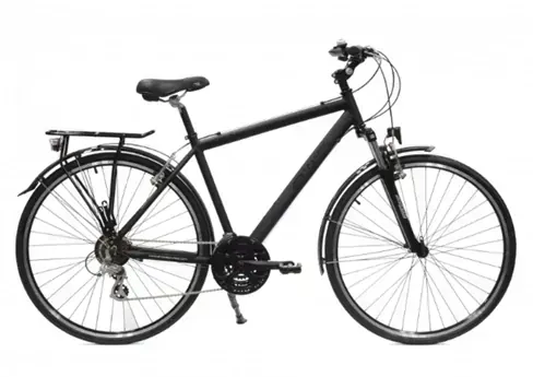 Velo de tourisme noir sur fond blanc - Cote Atlantique France