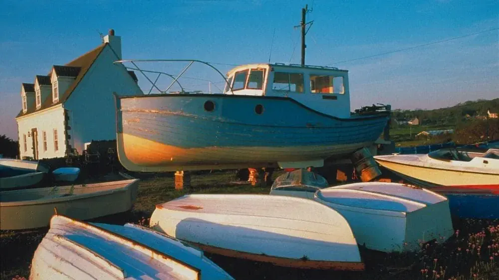 Bateaux à marée basse - Bretagne - France