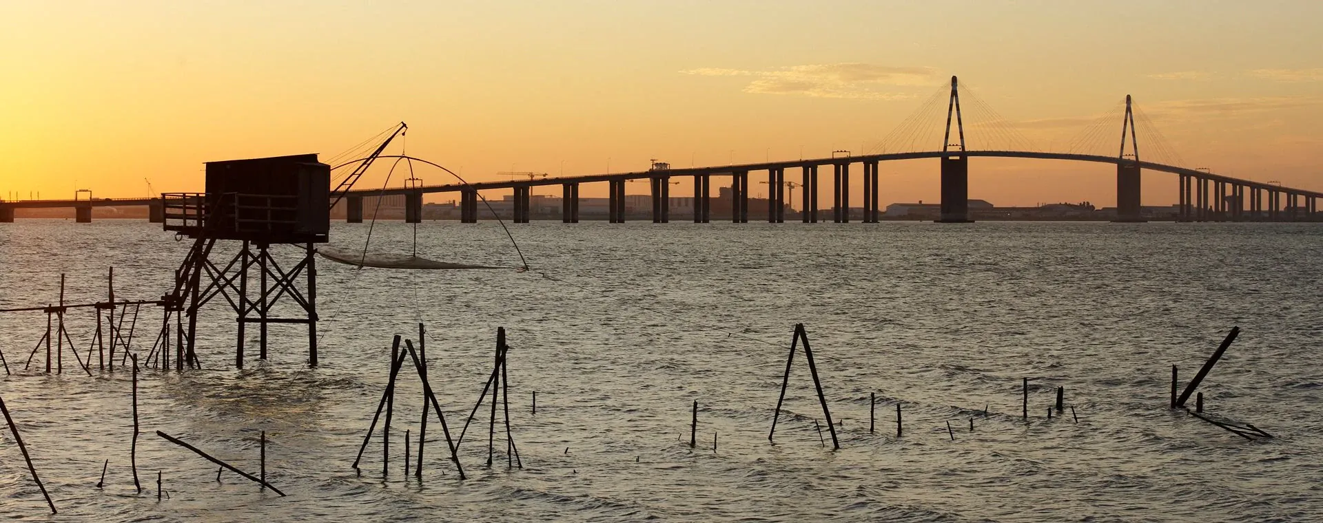 Pont De Saint Nazaire Depuis Saint Brevin Les Pins - France