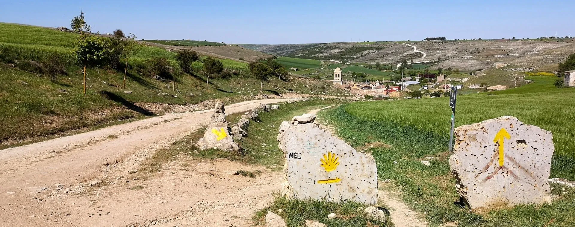 Camino Santiago Arrive Hontanas - Espagne