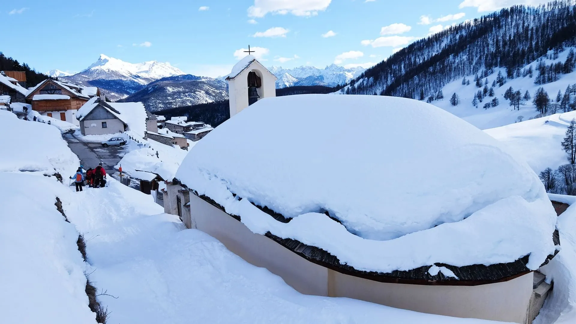 Chapelle De Saint Veran Sous La Neige - France