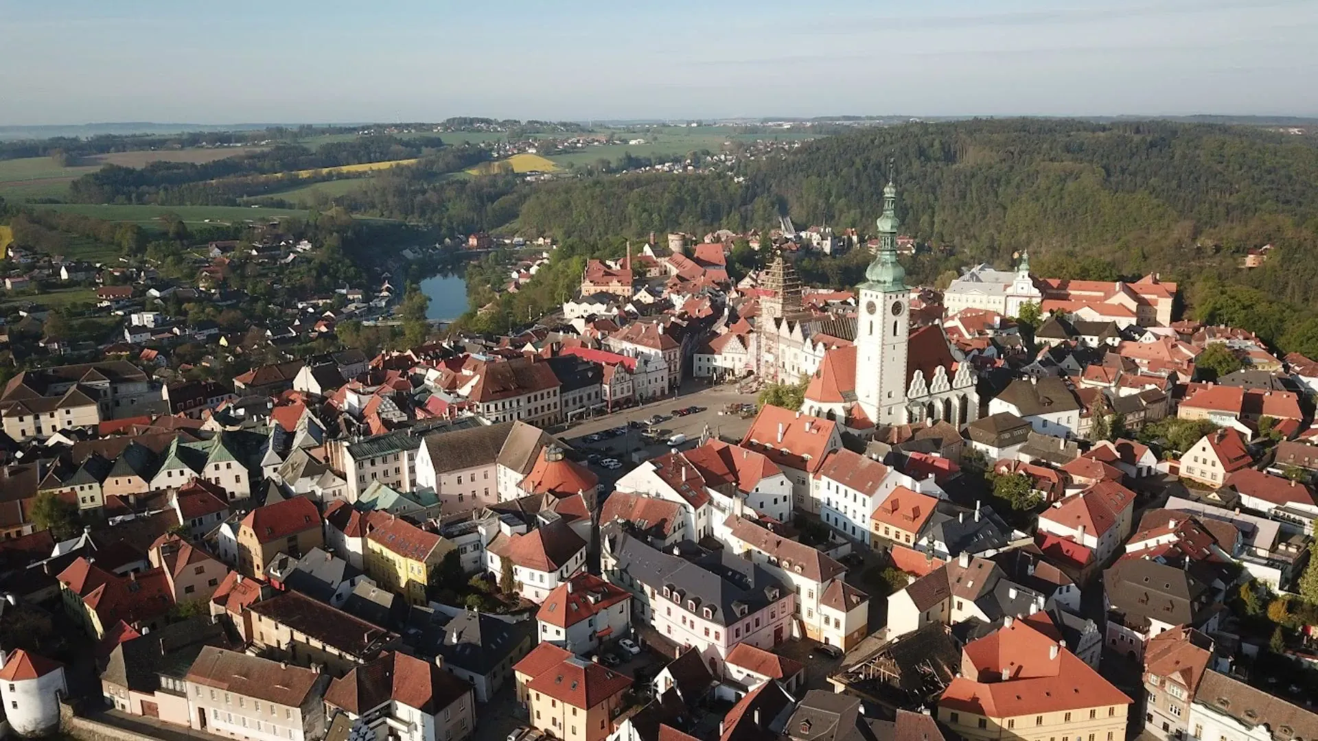 Village sur la route Prague-Vienne - République tchèque