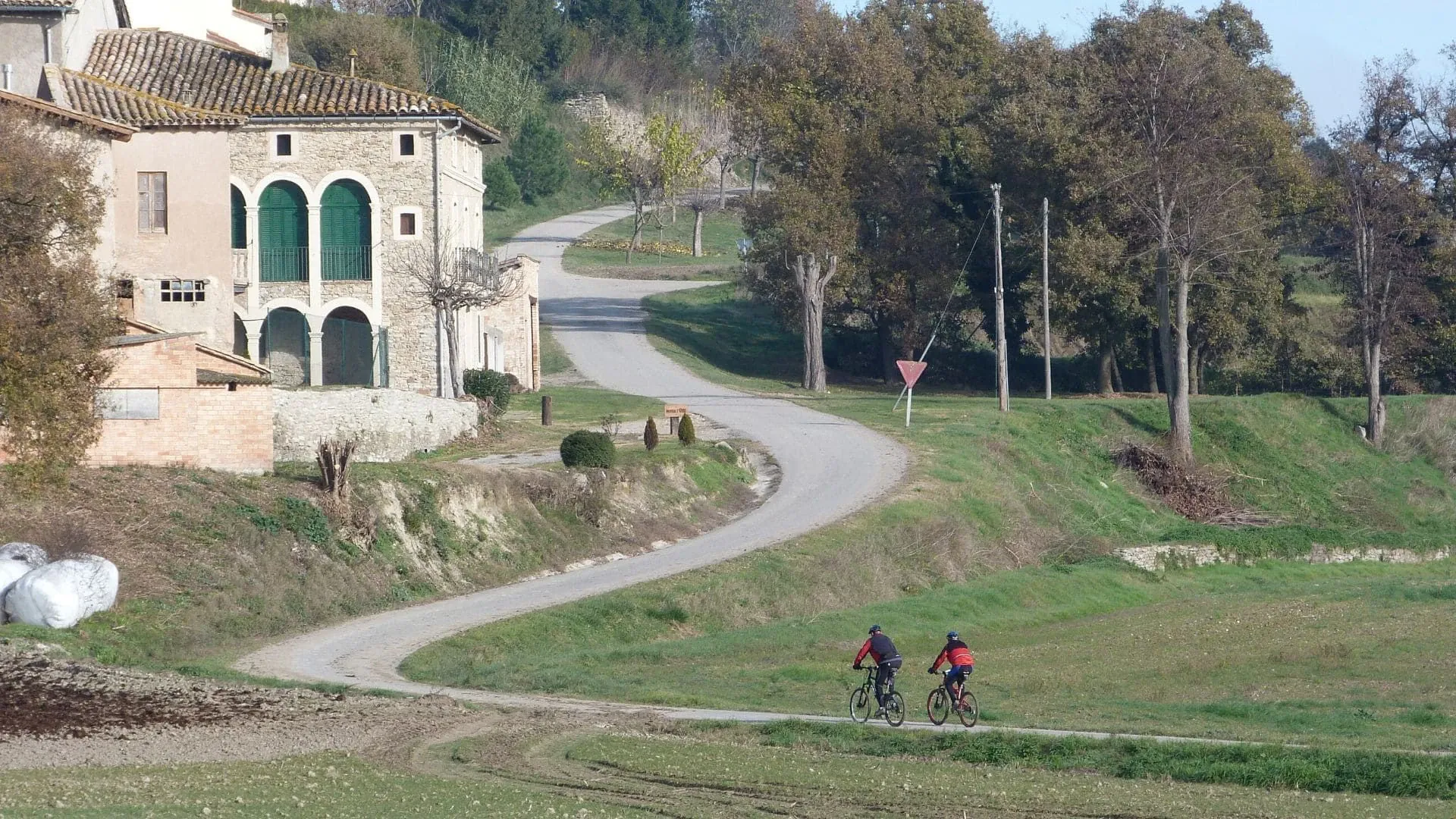 Velo Sur Les Routes De Campagne Entre Vic Et Barcelone - Espagne