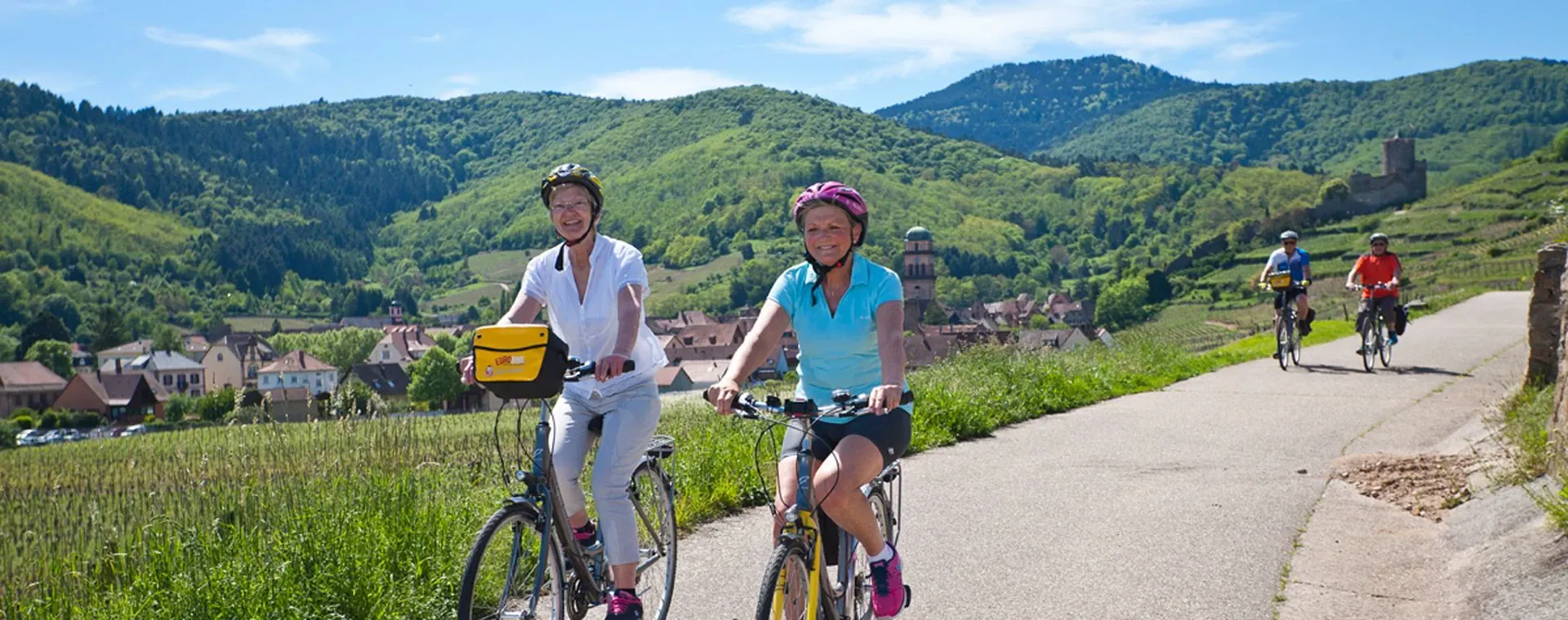 Cyclistes Kaysersberg Alsace - France