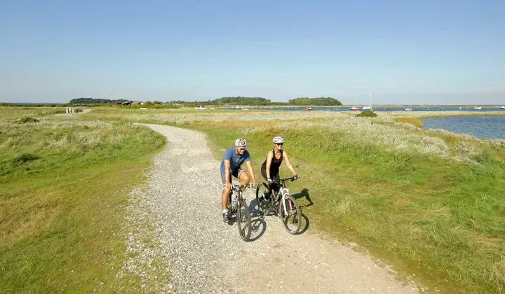 Cyclistes sur l'île de Fionie - Danemark
