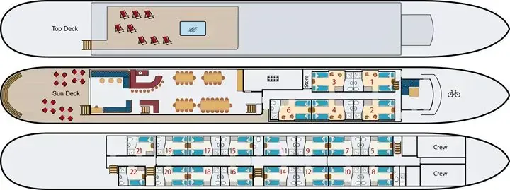 Plan du bateau Magnifique III