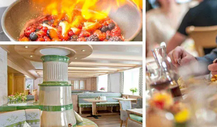 Cuisine flambee et salle de restaurant traditionnelle - gastronomie - Foret-Noire