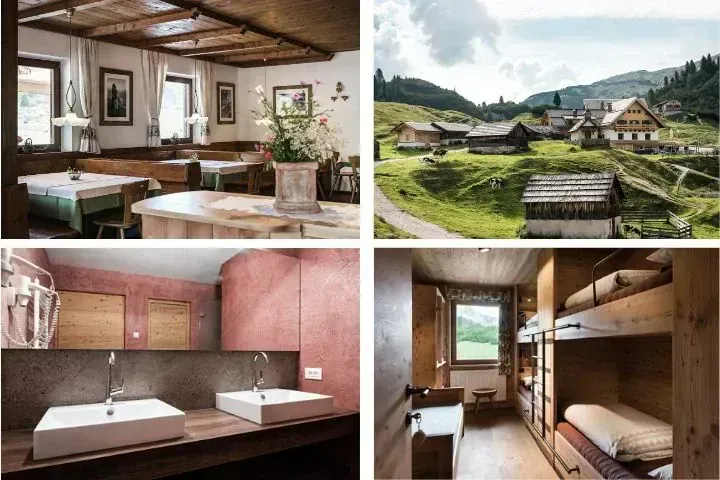 Refuge de montagne Fodara Vedla avec dortoir et salle a manger - Dolomites