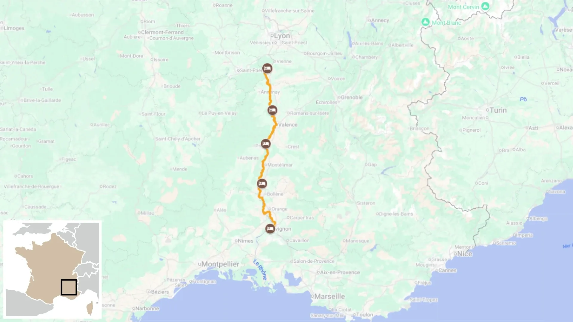 Arrivée à Avignon - ViaRhôna - Provence - France