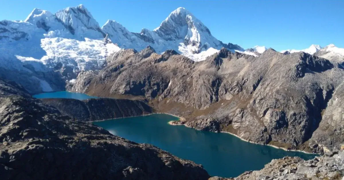 Lacs glaciaires et sommets enneigés de la Cordillère - Pérou