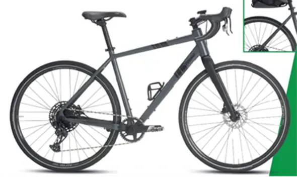 Velo gravel gris avec sacoche - Parcours Danube Linz-Vienne - Autriche