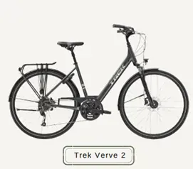 Velo de randonnee Trek Verve 2 gris - Equipement cyclotourisme