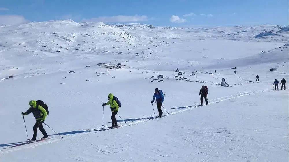Groupe De Skieurs Nordique A Finse Norvege C Mathieu Offredi - Norvège © Mathieu Offredi