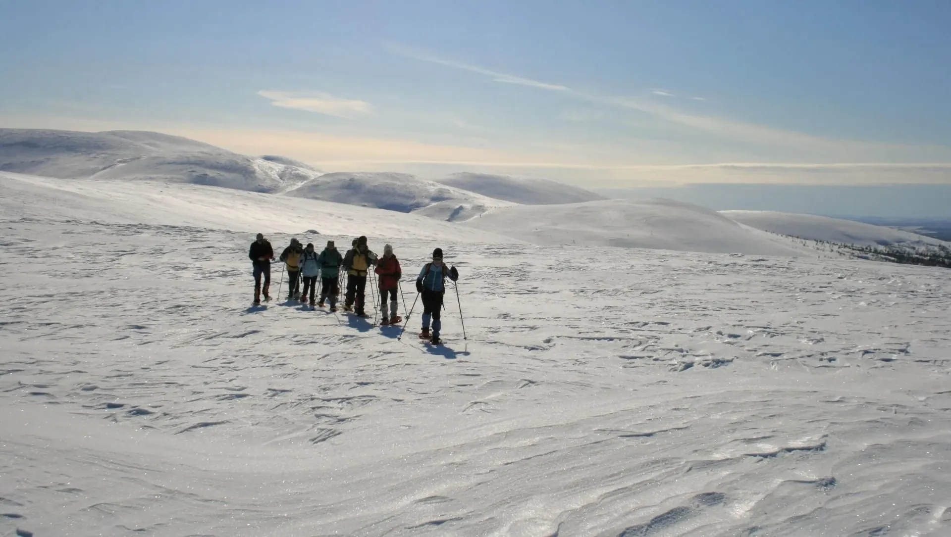 Groupe En Raquettes En Laponie Finlandaise - Laponie - Finlande