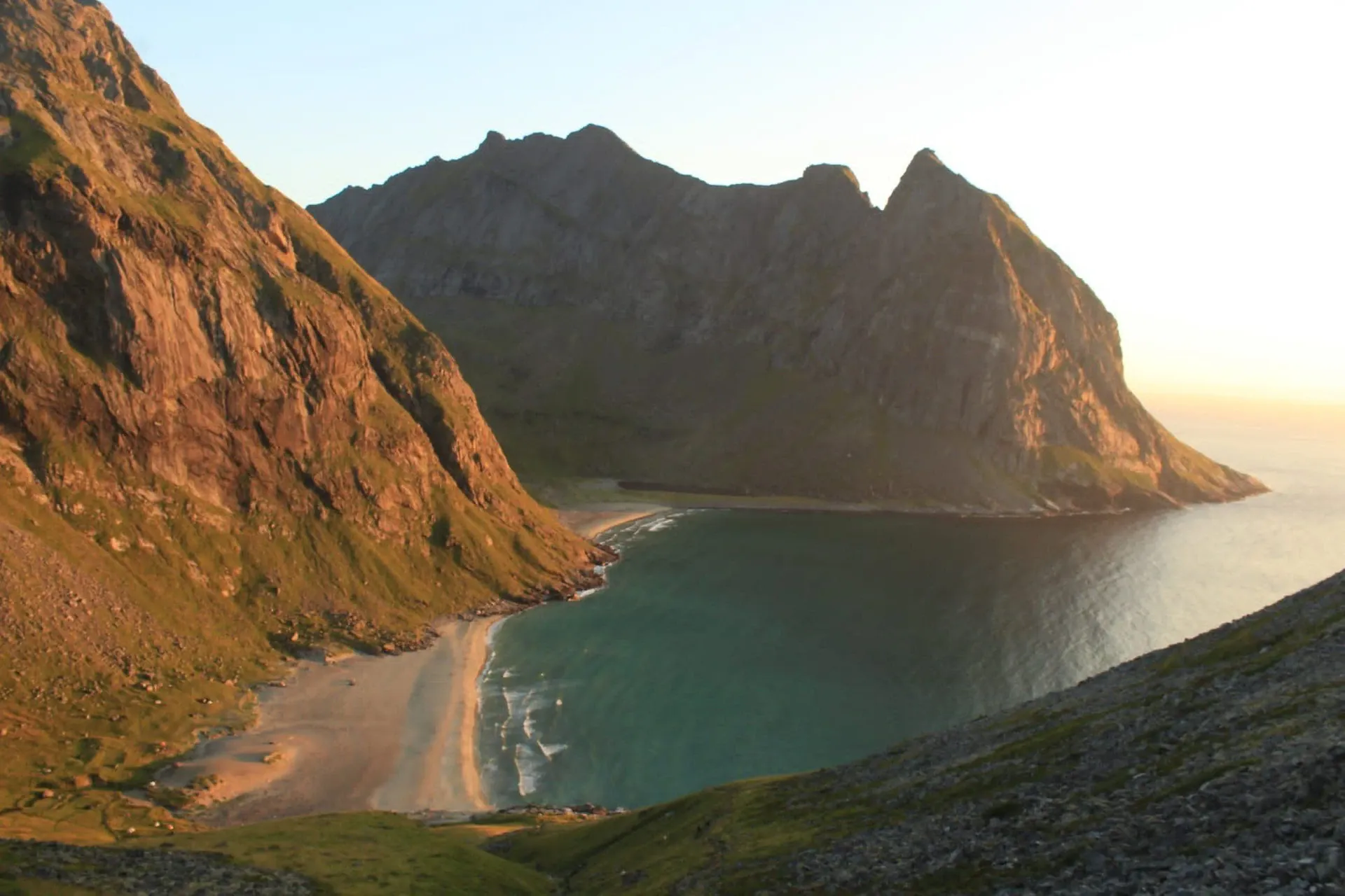 Randonneur au lac Gjende - Jotunheimen - Norvège