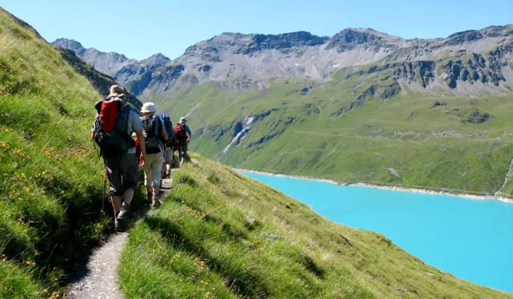 Randonneurs dans un alpage - Trek Munich-Come - Allemagne