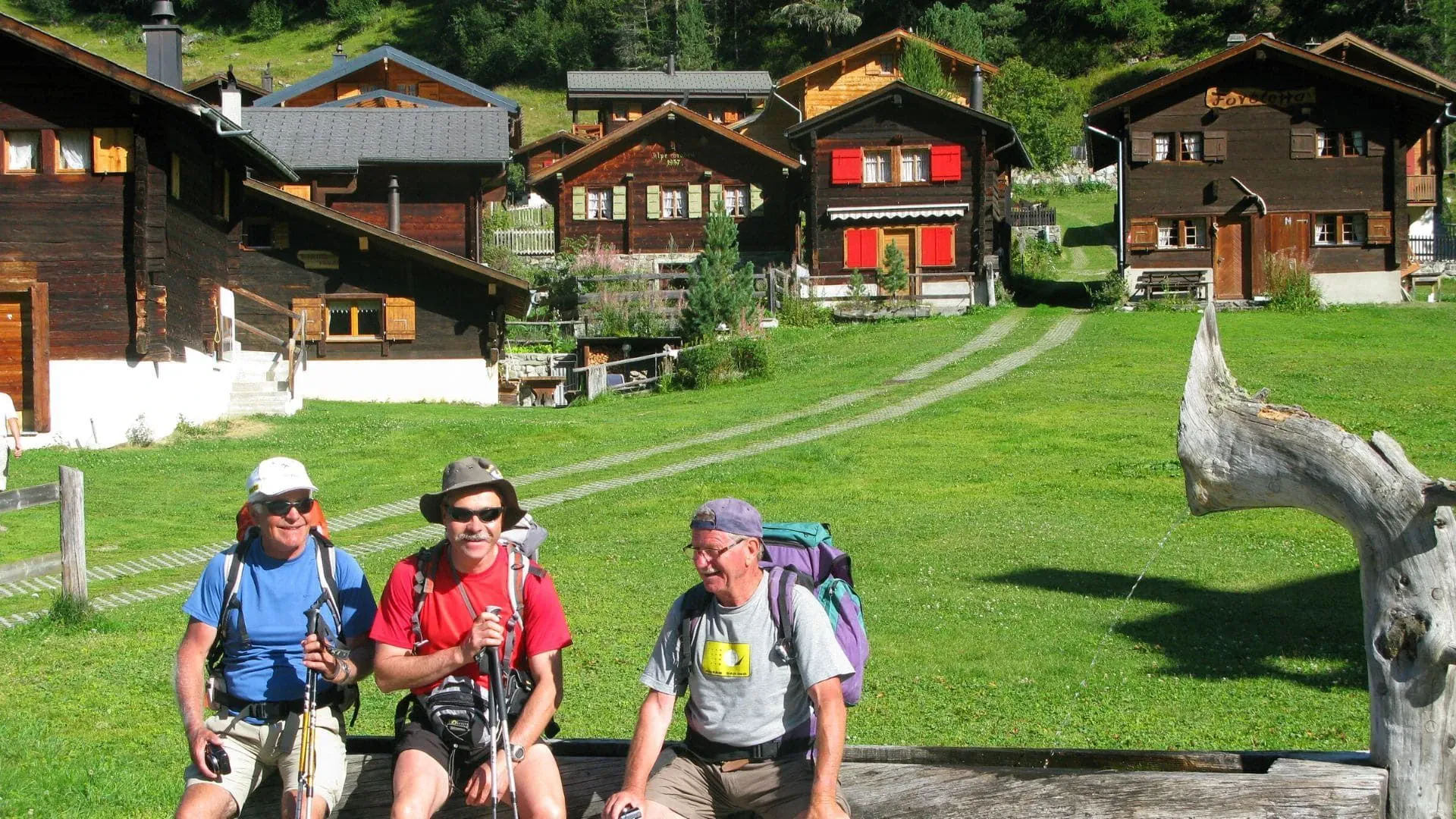 Randonneurs dans les Alpes suisses - Arolla-Zinal - Suisse