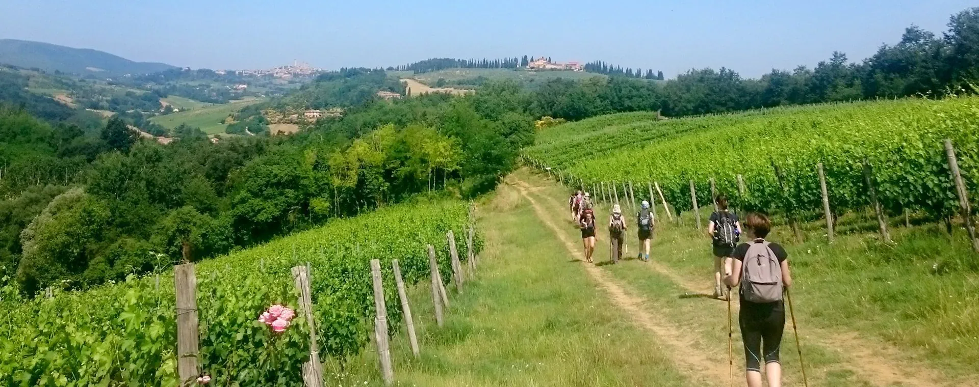 Randonneurs sur le sentier cotier Collioure-Banyuls - France