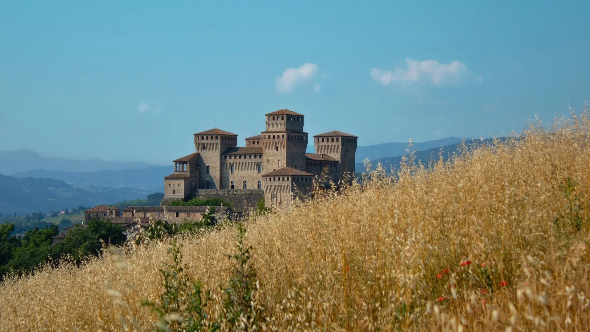 Randonneurs sur le trek Munich-Venise - Dolomites - Italie