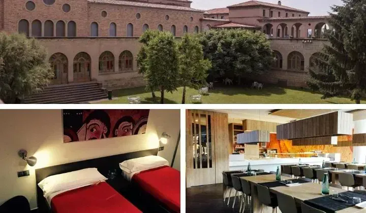 Ancien seminaire en briques avec cour interieure et chambres modernes - Vic Catalogne