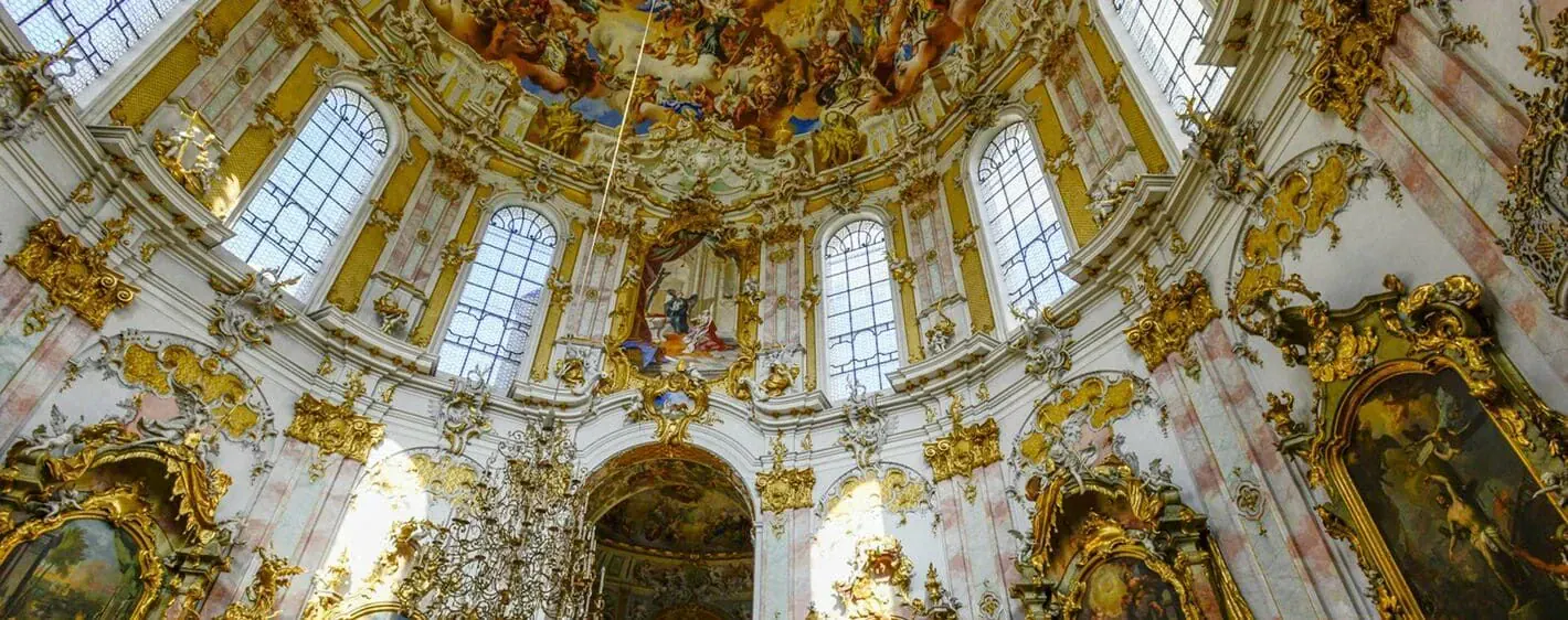 Interieur Abbaye Benedictine Ettal Haute Baviere - Allemagne