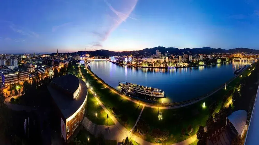Linz Danube Crepuscule - Allemagne