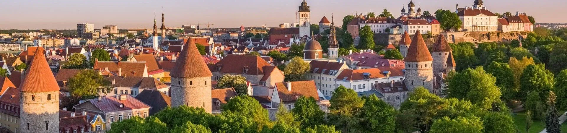 Tours medievales et toits rouges de la vieille ville - Tallinn - Estonie