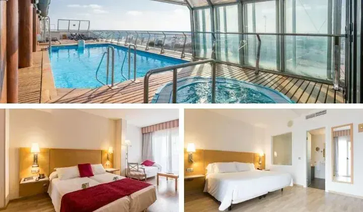 Hotel moderne avec piscine sur le toit jacuzzi et chambres lumineuses - Minorque Espagne