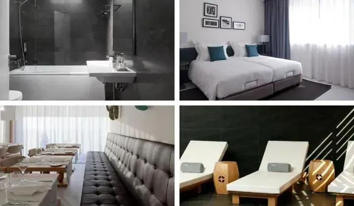 Hotel moderne avec chambre restaurant et transats - Furadouro Portugal