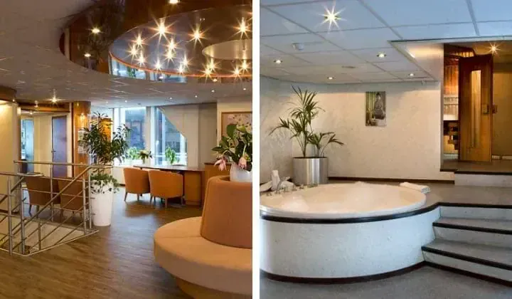 Salon lounge et espace spa avec jacuzzi du MS Manon - Danube