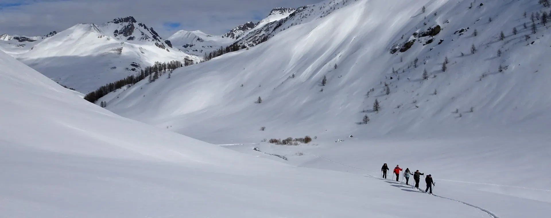Groupe de ski de randonnée nordique - Val Maira