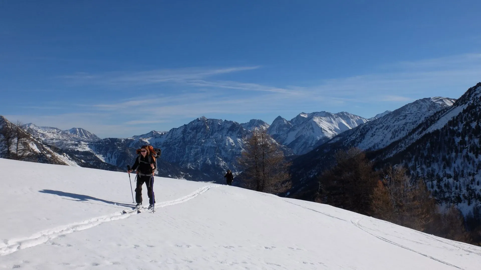 Ski de randonnée nordique dans la Haute Clarée - Alpes - France