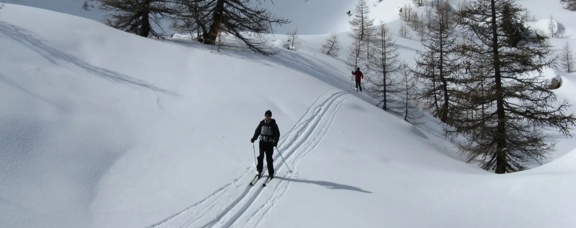 Ski nordique devant le Grand Veymont - Vercors - France