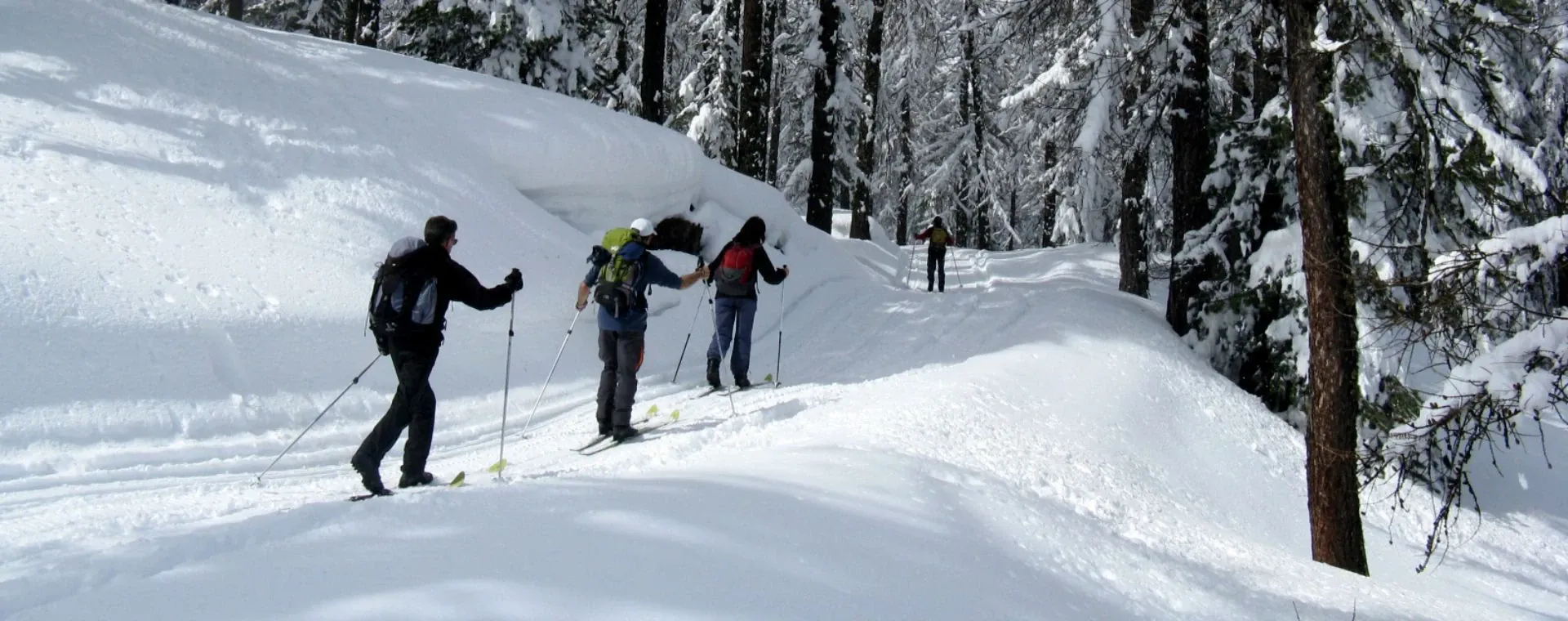 Ski nordique sur les cretes du Jura - France