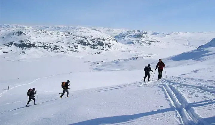 Ski nordique sur les hauts plateaux du Vercors - France