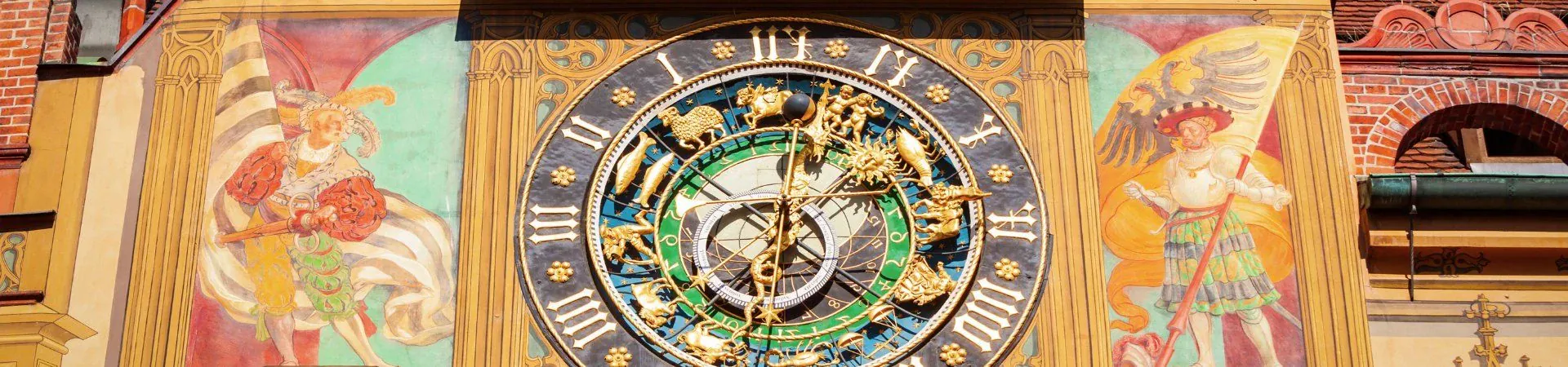 Horloge astronomique ornee de fresques - Hotel de ville - Baviere