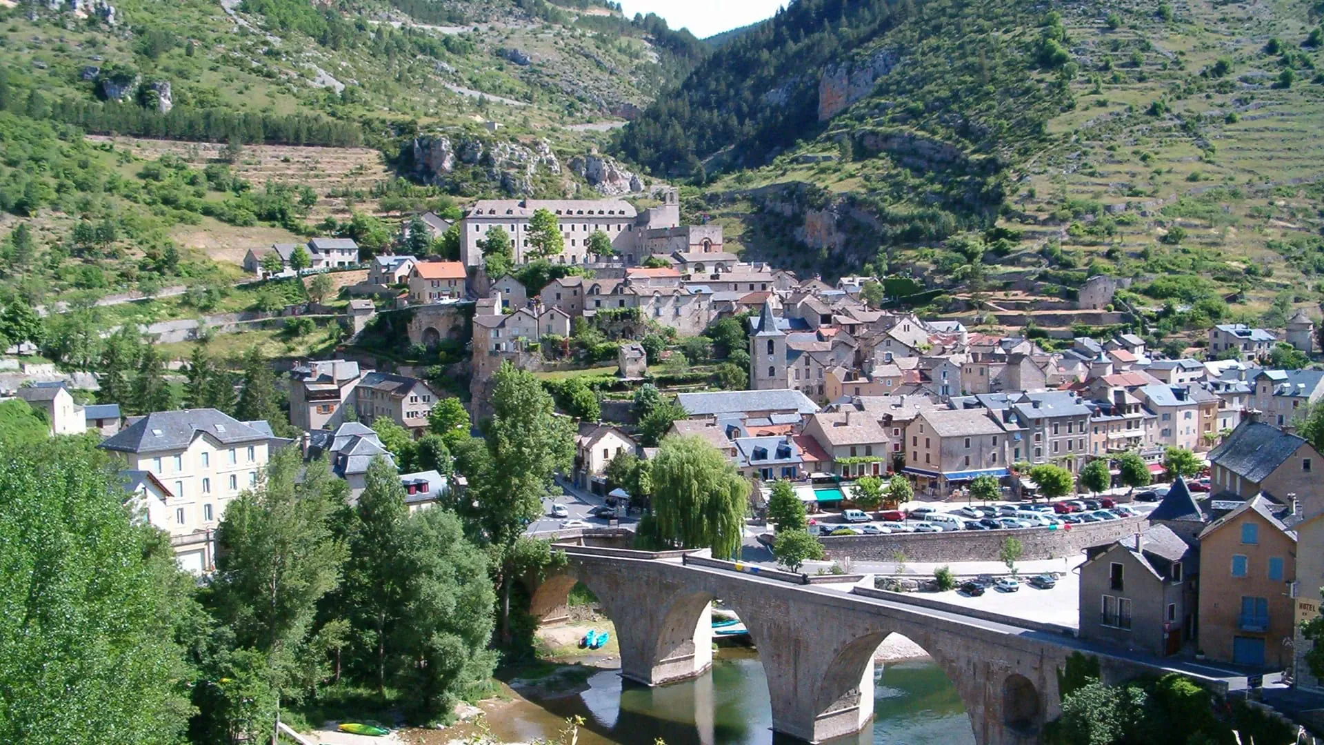 Panorama Sainte Enimie Gorges Tarn Jonte - France
