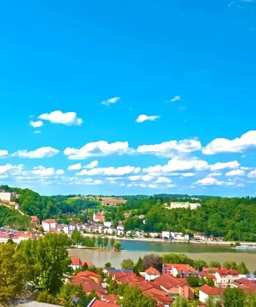 Vue panoramique sur Passau et le Danube - Bavière - Allemagne