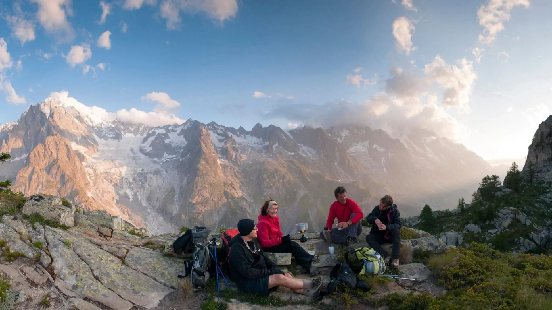 Pique-nique devant le Gabelschrofen - Autriche © Jean-Marc Porte