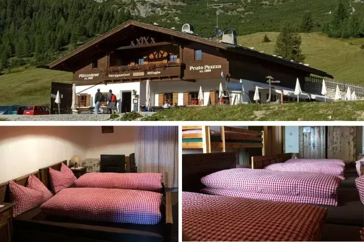 Refuge Prato Piazza et dortoirs - Dolomites Italie