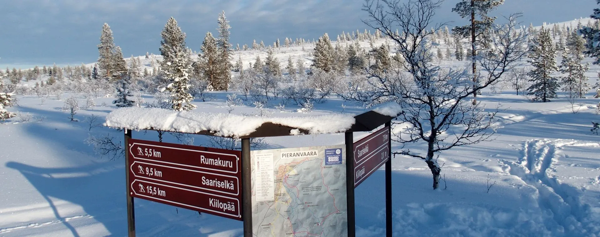 Balisage du domaine skiable de Saariselkä - Laponie - Finlande
