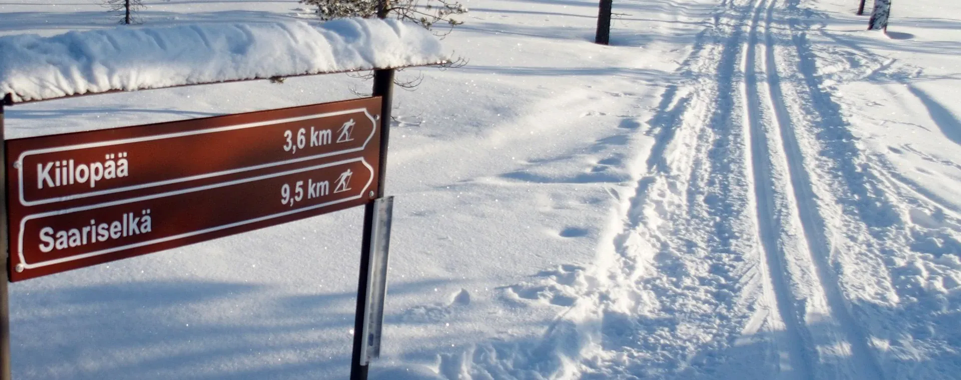 Balisage des pistes de ski entre Kiilopää et Saariselkä - Laponie - Finlande