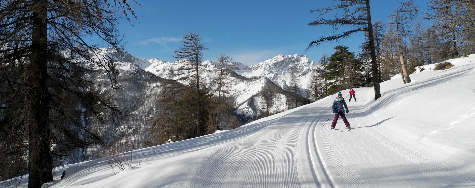 Skieurs Fond Queyras - France