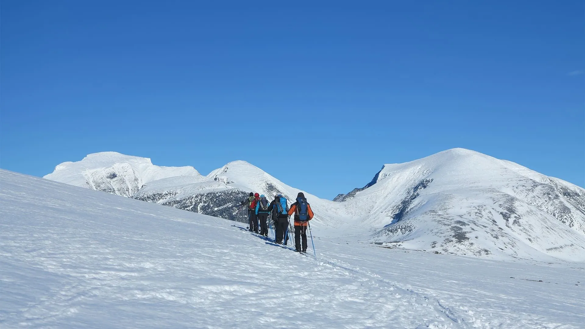 Skieurs Massif Du Rondane Norvege - Norvège