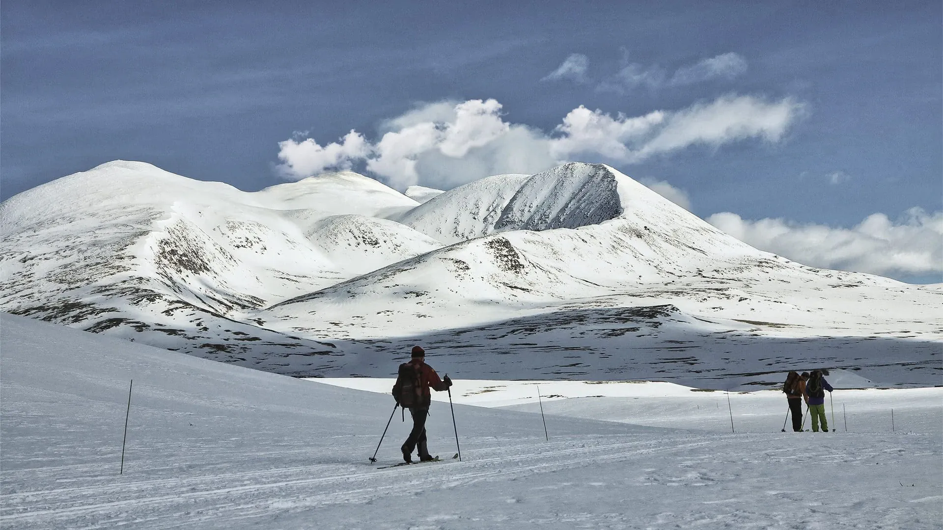 Skieurs Piste Rondane Norvege - Norvège