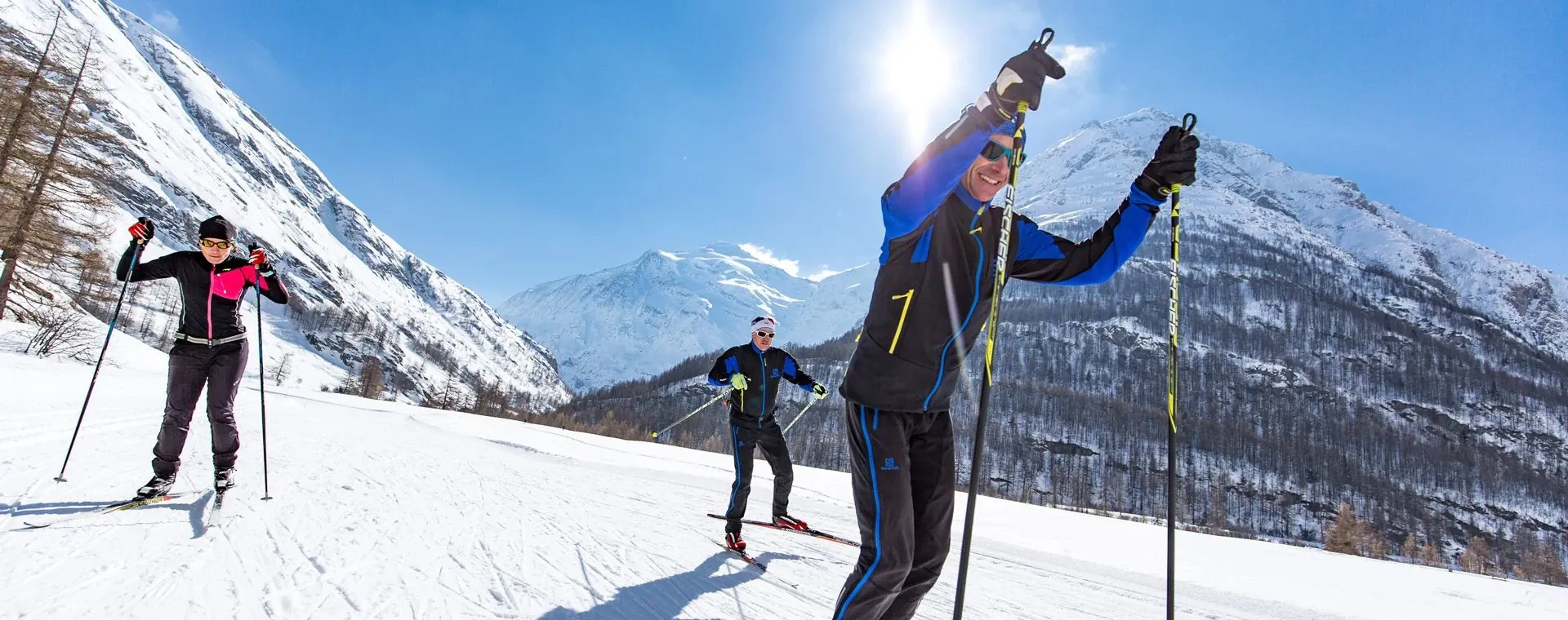 Skieurs Skating Bessans Parc National Vanoise - Vanoise - France