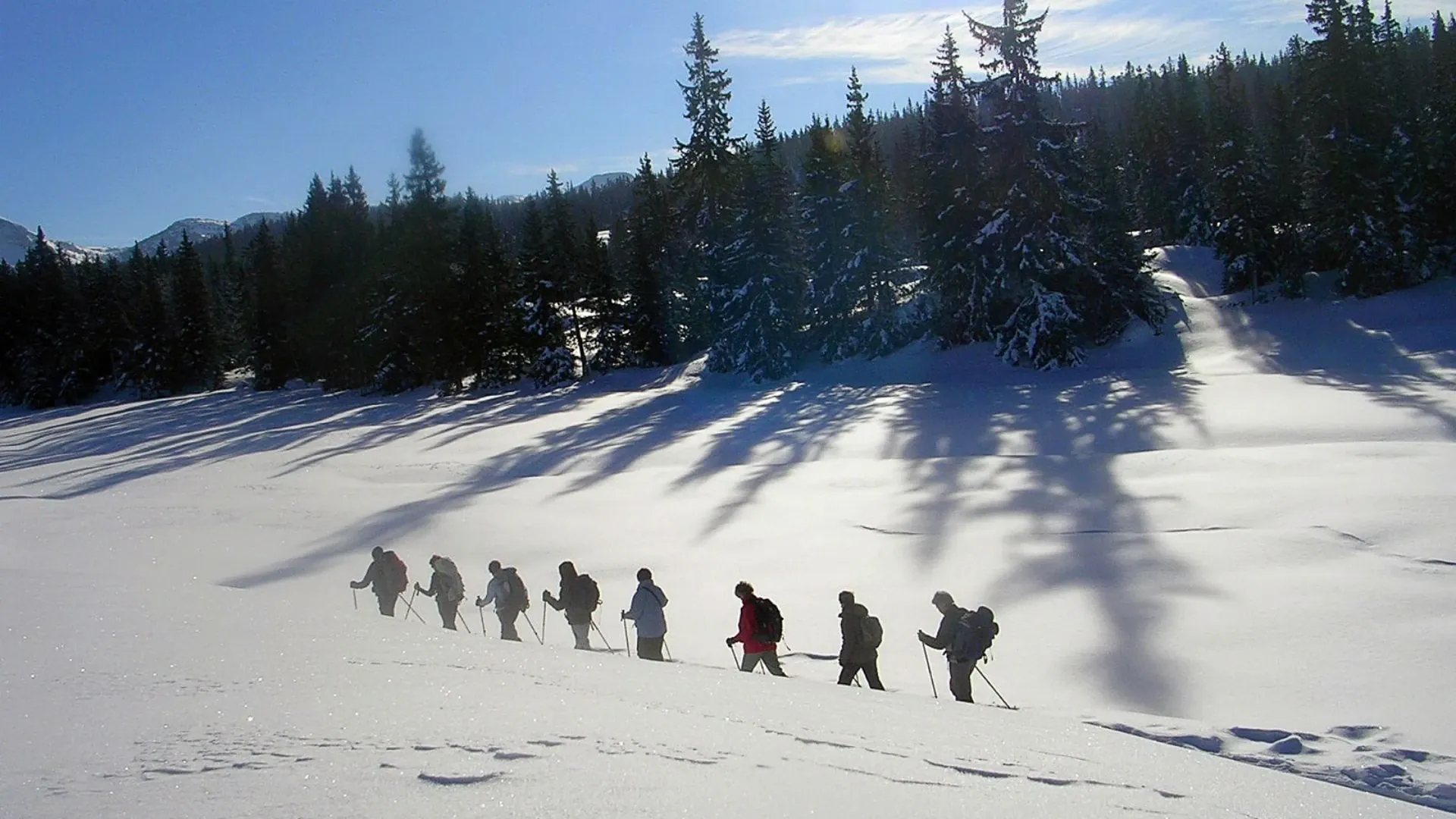 Randonnée raquettes face aux sommets du Dévoluy - France